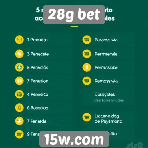 Métodos de pagamento aceitos no 28g bet